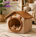 JustPets™ CozyHaven Plush Cat House