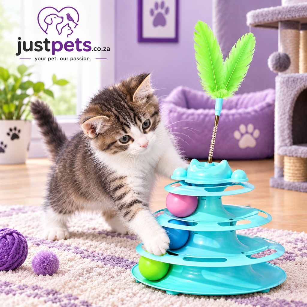 JustPets™ PurrPlay 3-Tier Cat Tower