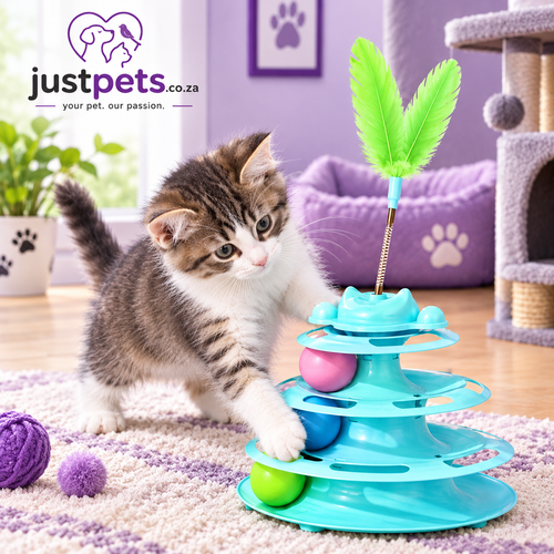 JustPets™ PurrPlay 3-Tier Cat Tower